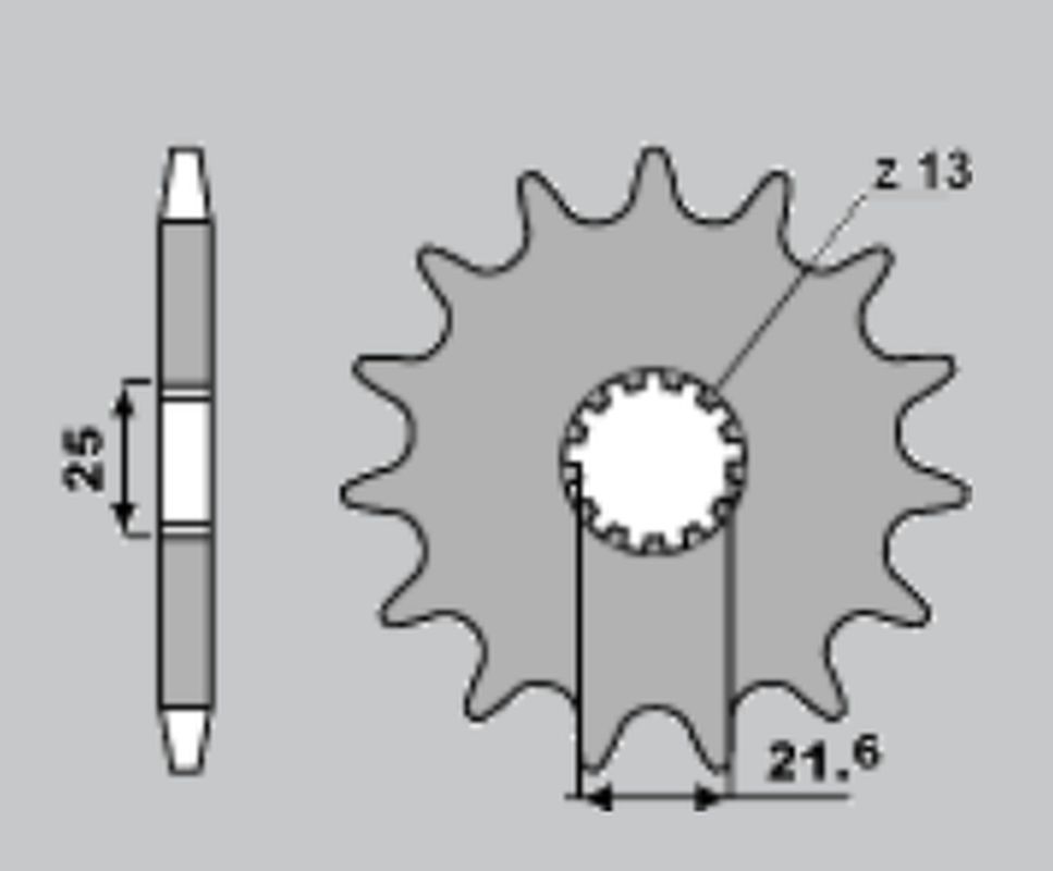 PBR řetězové kolo přední 566 14 18NC SUZUKI GS/GSF/GSXR (JTF566.14) (řetěz 530) (MADE IN ITALY)